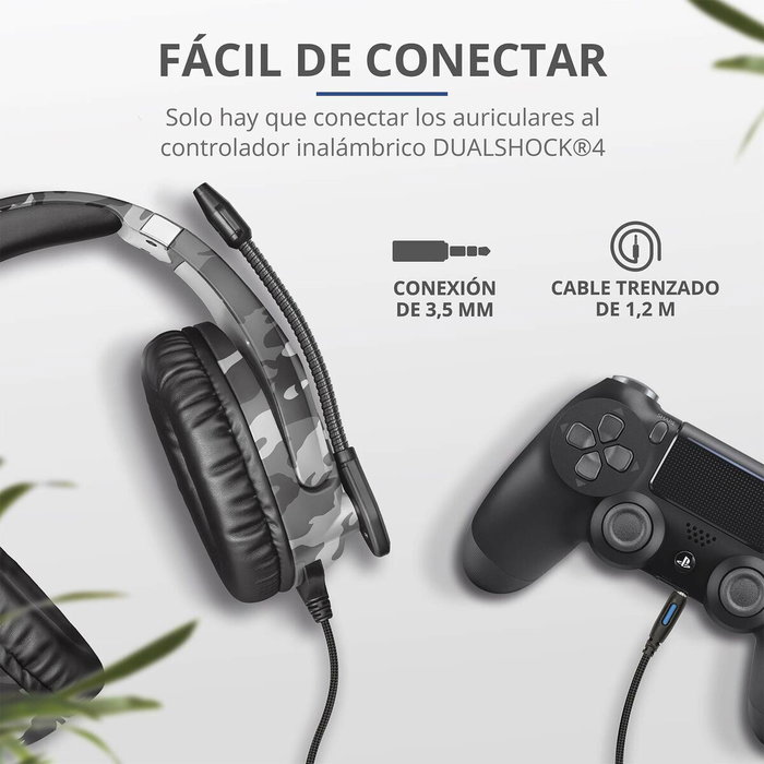 Trust GXT 488 Forze PS4 Auriculares Diadema Negro, Gris