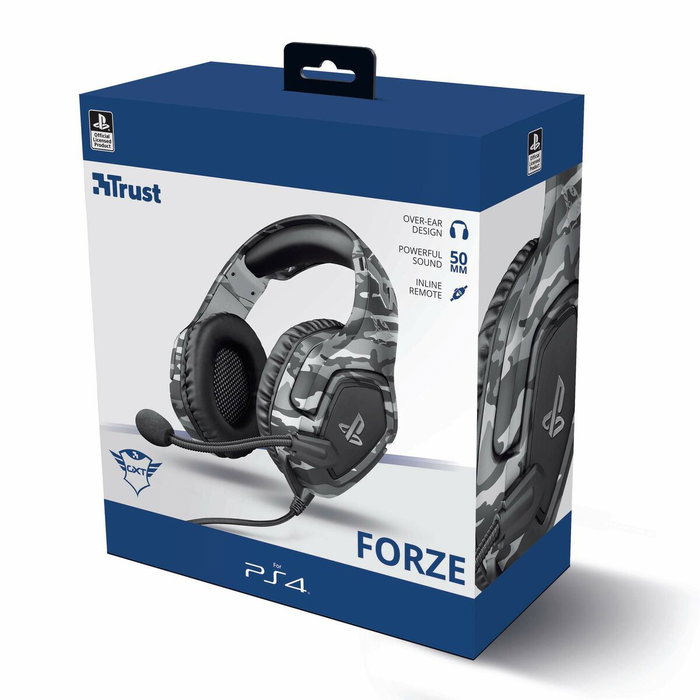 Trust GXT 488 Forze PS4 Auriculares Diadema Negro, Gris
