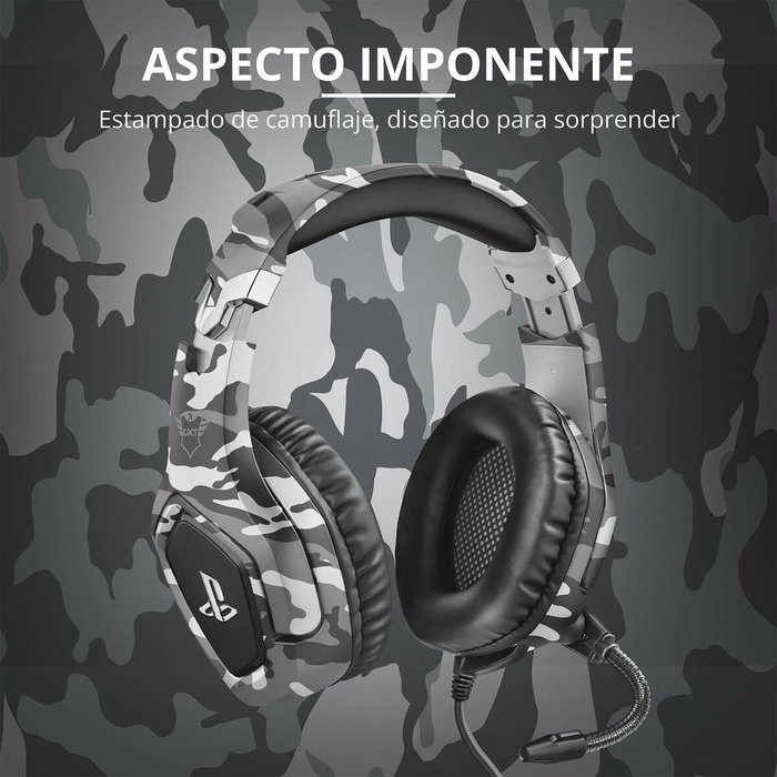 Trust GXT 488 Forze PS4 Auriculares Diadema Negro, Gris