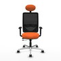 PIQUERAS Y CRESPO Silla de oficina Zulema con mecanismo Sincro/Traslack, Naranja y Negro