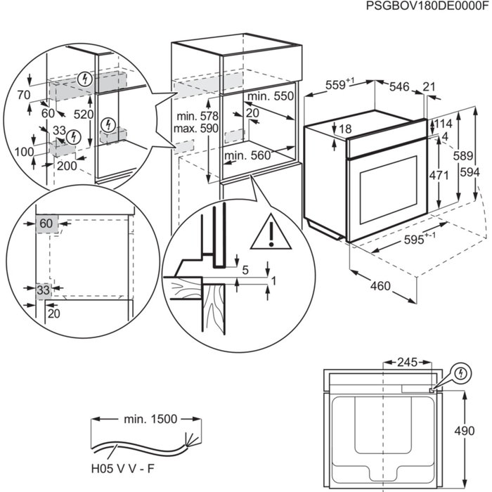 AEG OU5AB10CM Horno 5000 SurroundCook con limpieza Aqua