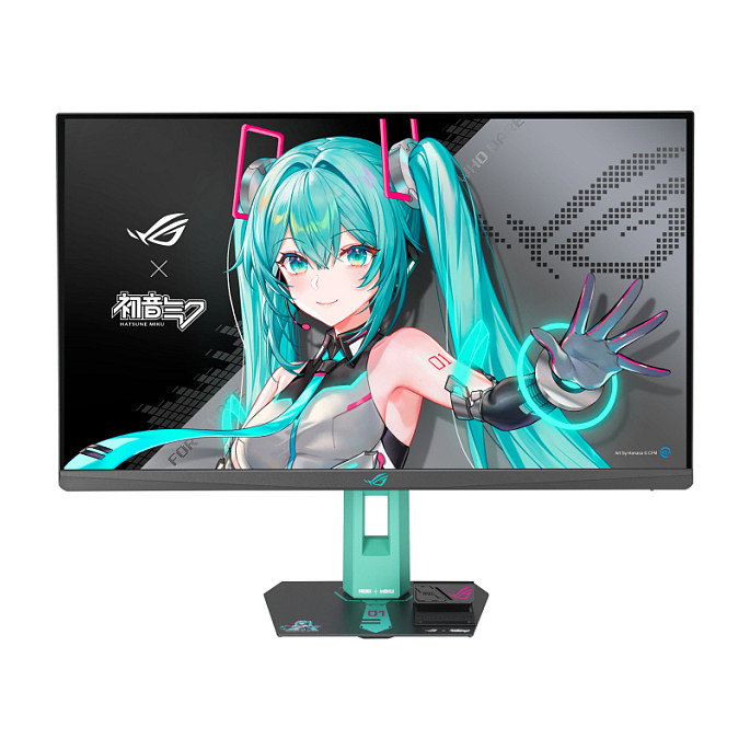 ASUS ROG Strix XG27ACMEG-G Hatsune Miku Edition Monitor Gaming 27" WQHD (2560x1440) Fast IPS 260 Hz, OLED, 1 ms, G-SYNC Compatible, FreeSync Premium, HDR10, USB-C 15W ASUS ROG Strix XG27ACMEG-G Hatsune Miku Edition Monitor Gaming 27" WQHD (2560x1440) Fast IPS 260 Hz, OLED, 1 ms, G-SYNC Compatible, FreeSync Premium, HDR10, USB-C 15W