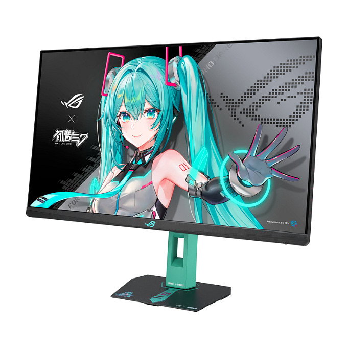 ASUS ROG Strix XG27ACMEG-G Hatsune Miku Edition Monitor Gaming 27" WQHD (2560x1440) Fast IPS 260 Hz, OLED, 1 ms, G-SYNC Compatible, FreeSync Premium, HDR10, USB-C 15W ASUS ROG Strix XG27ACMEG-G Hatsune Miku Edition Monitor Gaming 27" WQHD (2560x1440) Fast IPS 260 Hz, OLED, 1 ms, G-SYNC Compatible, FreeSync Premium, HDR10, USB-C 15W
