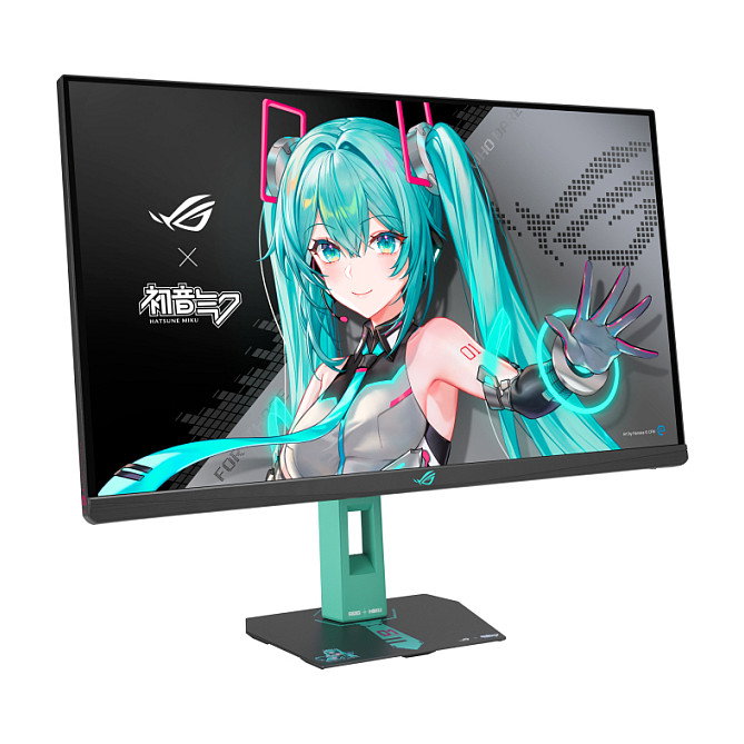 ASUS ROG Strix XG27ACMEG-G Hatsune Miku Edition Monitor Gaming 27" WQHD (2560x1440) Fast IPS 260 Hz, OLED, 1 ms, G-SYNC Compatible, FreeSync Premium, HDR10, USB-C 15W ASUS ROG Strix XG27ACMEG-G Hatsune Miku Edition Monitor Gaming 27" WQHD (2560x1440) Fast IPS 260 Hz, OLED, 1 ms, G-SYNC Compatible, FreeSync Premium, HDR10, USB-C 15W