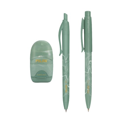 Milan Serie Lava Set de Escritura Verde (Bolígrafo P1, Portaminas PL1 y Afilaborra Capsule) Milan Serie Lava Set de Escritura Verde (Bolígrafo P1, Portaminas PL1 y Afilaborra Capsule)