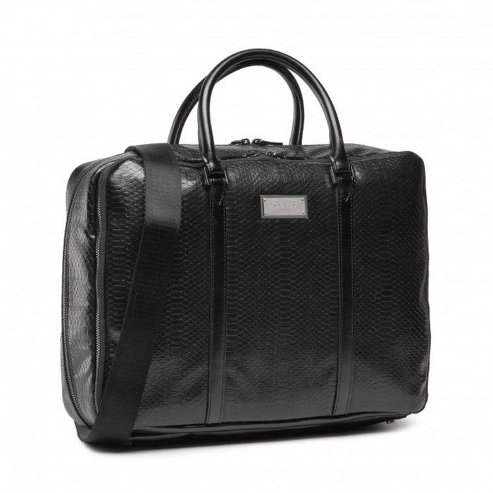 Guess, Cuero, Maletín de cuero, Compartimento para portátil, Negro, 40 x 30 x 9 cm, Para hombres Guess, Cuero, Maletín de cuero, Compartimento para portátil, Negro, 40 x 30 x 9 cm, Para hombres
