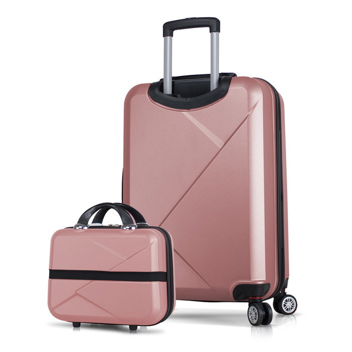 Zoozie Bags 8329 Juego de maletas de 2 piezas ABS, ruedas 360°, cierre codificado, color oro rosa