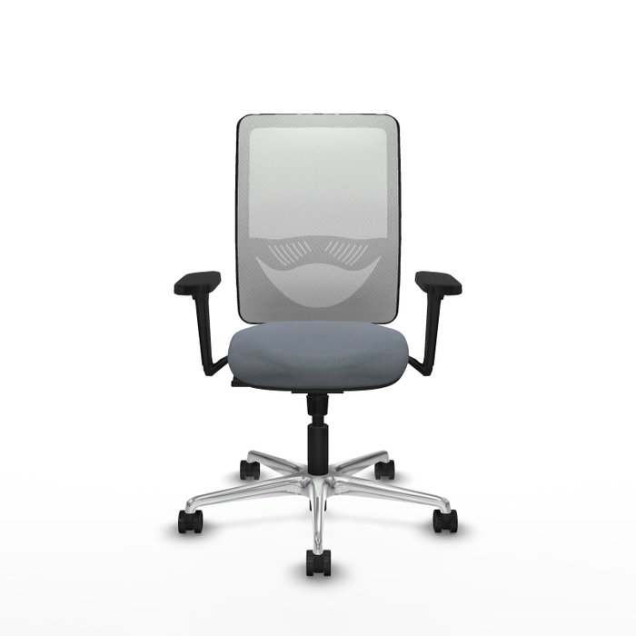PIQUERAS Y CRESPO Silla de oficina Zulema con mecanismo Sincro, Gris y Blanco PIQUERAS Y CRESPO Silla de oficina Zulema con mecanismo Sincro, Gris y Blanco