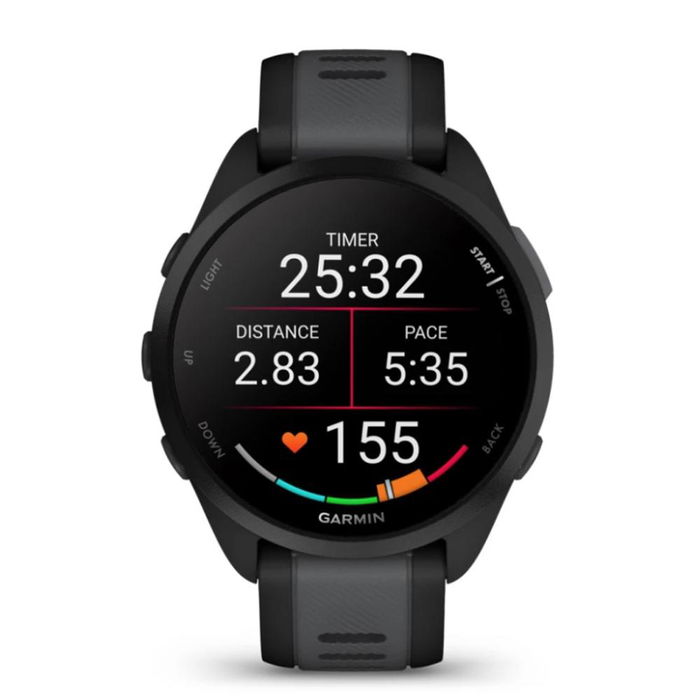 Garmin Forerunner 165 Smartwatch 43 mm Negro con Pantalla AMOLED, GPS, Monitor de Frecuencia Cardíaca y Resistente al Agua 5 ATM