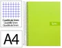 Liderpapel Cuaderno Espiral A4 Micro Crafty Verde 120 Hojas 90g Cuadro 5mm