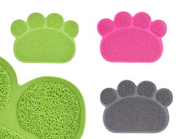 MASCOW Alfombra Goma Huellas Fucsia, Gris, Menta Surtido 36.5 cm x 0.5 cm x 30 cm (Set de 24)