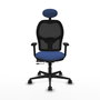 PIQUERAS Y CRESPO Silla de oficina Jorquera con mecanismo Sincro/Traslack, Azul marino y Negro
