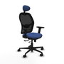 PIQUERAS Y CRESPO Silla de oficina Jorquera con mecanismo Sincro/Traslack, Azul marino y Negro