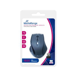 MEDIARANGE Ratón óptico inalámbrico con 5 botones y rueda de desplazamiento