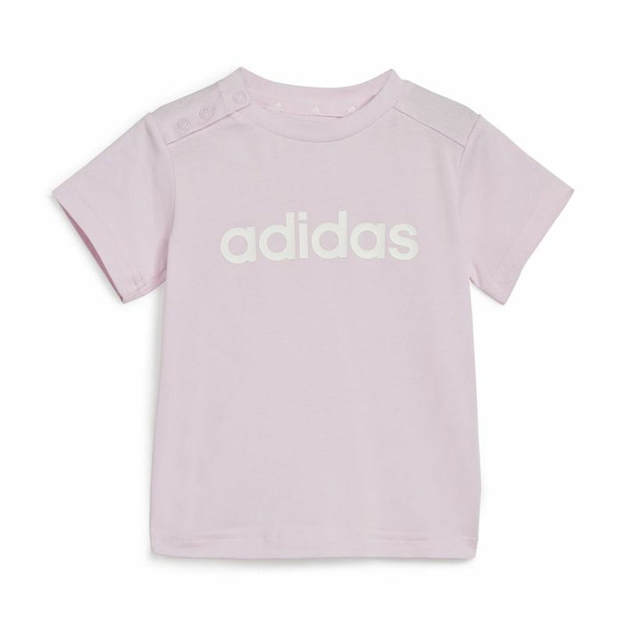 Conjunto Deportivo para Bebé Adidas I Lin Co Set Gris Rosa