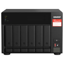 QNAP TVS-675-8G NAS de 6 bahías, Torre, Procesador ZhaoXin KaiXian KX-U6580 8 núcleos 2.5 GHz, 8 GB DDR4, 6x SATA, 2x M.2, 2x LAN 2.5GbE, QuTS hero
