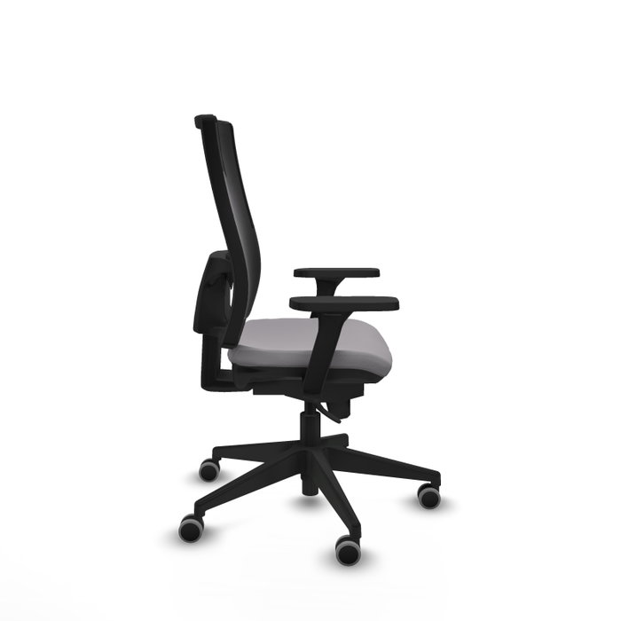 PIQUERAS Y CRESPO Silla de oficina Horna Gris con mecanismo Sincro y Brazos 3D