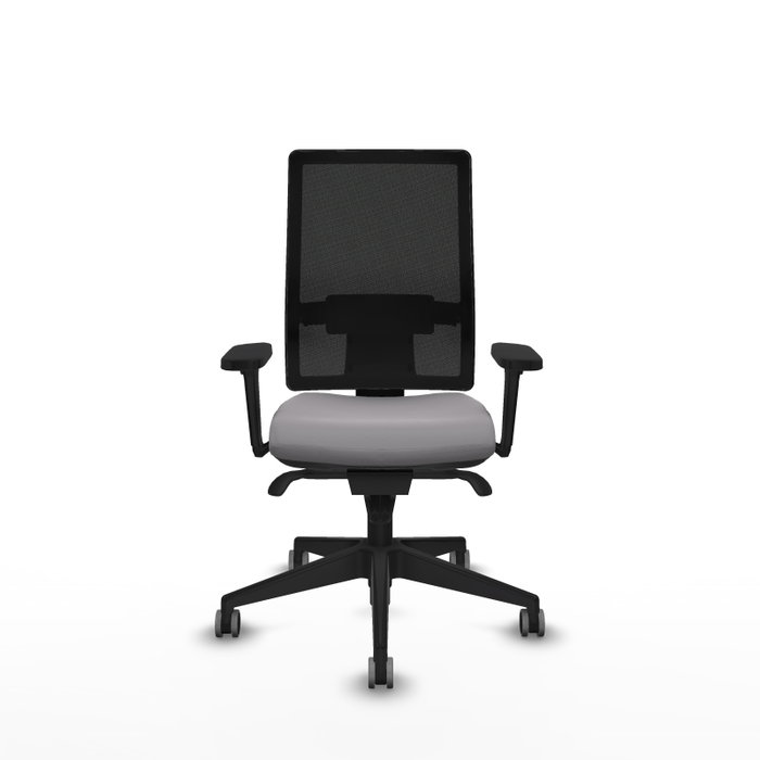 PIQUERAS Y CRESPO Silla de oficina Horna Gris con mecanismo Sincro y Brazos 3D