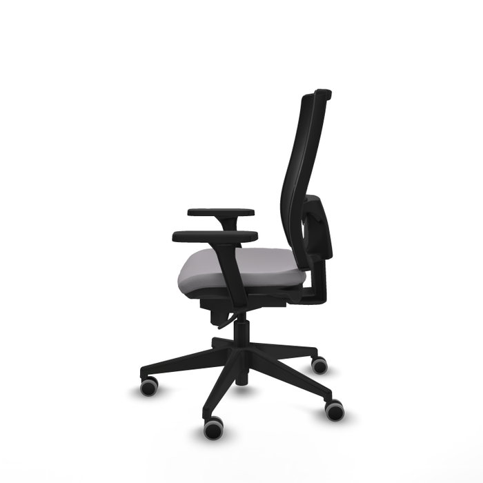 PIQUERAS Y CRESPO Silla de oficina Horna Gris con mecanismo Sincro y Brazos 3D