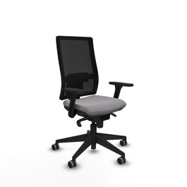 PIQUERAS Y CRESPO Silla de oficina Horna Gris con mecanismo Sincro y Brazos 3D