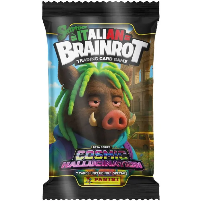Panini Paquete Inicio Básico SKIFIDOL ITALIAN BRAINROT TCG Serie 2 BETA - Álbum + 1 Funda + 7 Cartas (PAN8051708033403)