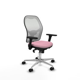 PIQUERAS Y CRESPO Silla de oficina Jorquera Rosa y Blanco