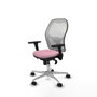 PIQUERAS Y CRESPO Silla de oficina Jorquera Rosa y Blanco