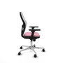 PIQUERAS Y CRESPO Silla de oficina Jorquera Rosa y Blanco