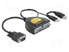 DeLOCK 61968 Divisor de datos VGA 450 MHz Negro
