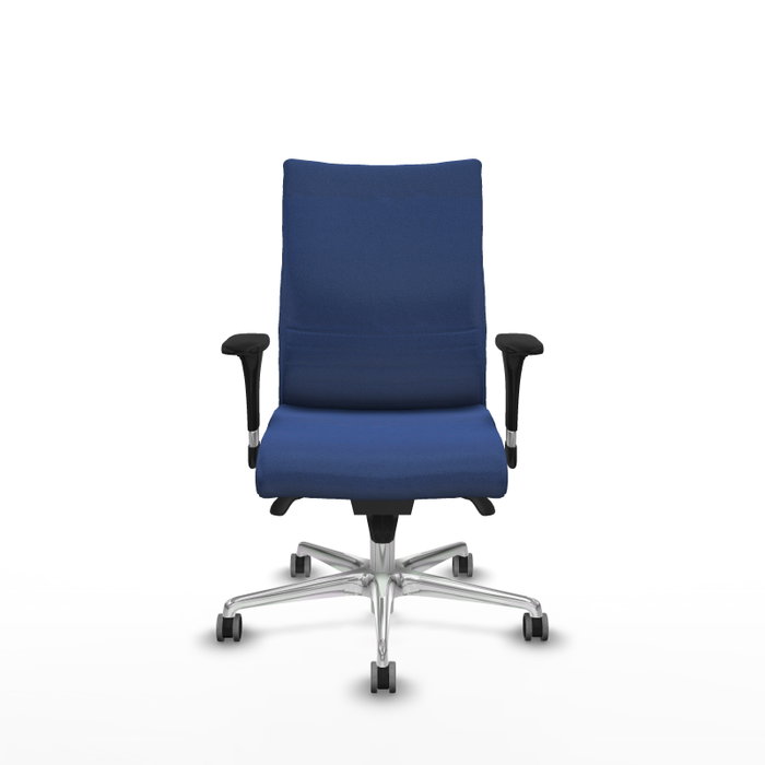 PIQUERAS Y CRESPO Silla Albacete Confidente Azul Marino con Mecanismo Sincro y Base de Aluminio PIQUERAS Y CRESPO Silla Albacete Confidente Azul Marino con Mecanismo Sincro y Base de Aluminio