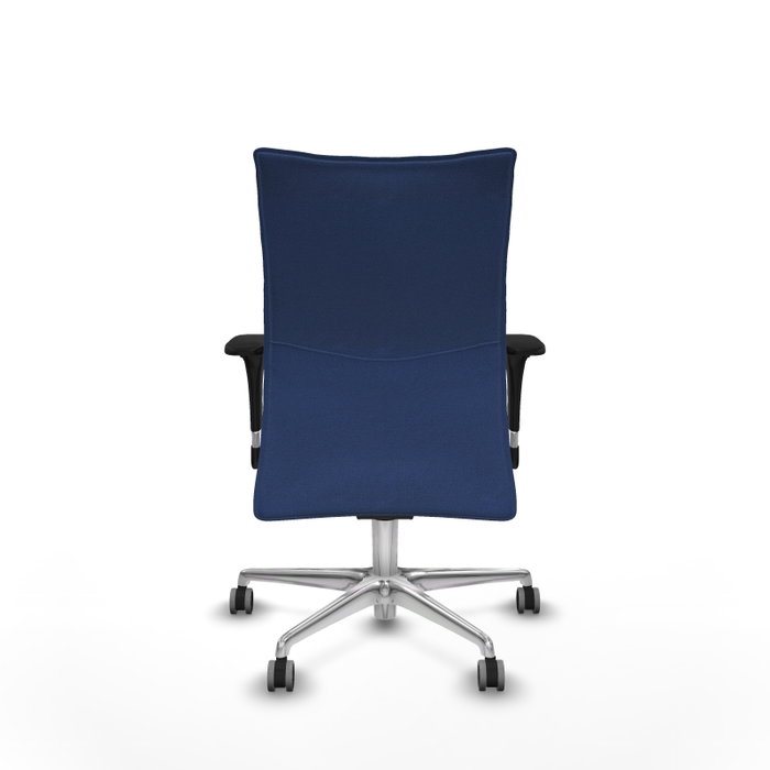 PIQUERAS Y CRESPO Silla Albacete Confidente Azul Marino con Mecanismo Sincro y Base de Aluminio PIQUERAS Y CRESPO Silla Albacete Confidente Azul Marino con Mecanismo Sincro y Base de Aluminio