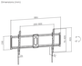 AISENS Soporte de Pared Inclinable para TV de 43-100 Pulgadas, 75kg, Negro