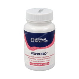 NUTRINAT EVOLUTION Vitprobio 30 Cápsulas - Complemento Multivitaminas, Minerales y Probióticos, Cápsulas Liberación Retardada, Apto Vegano