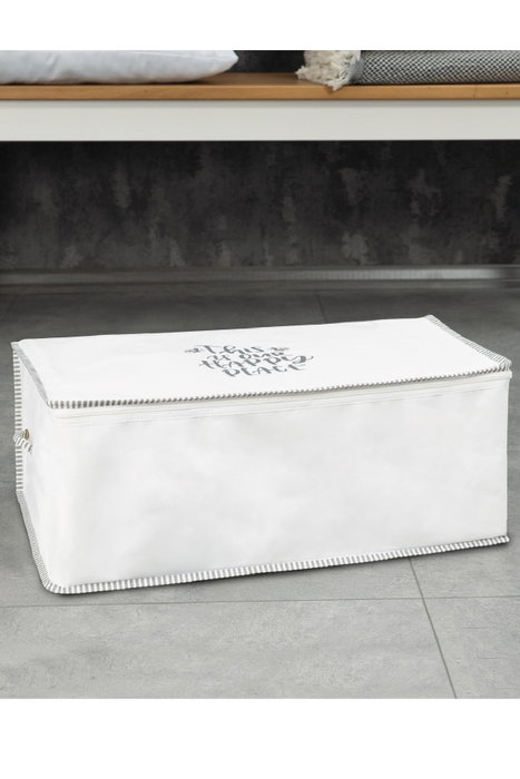 Aberto Design Cesta de Fieltro ALS-04195 Blanca 65x45x24 cm