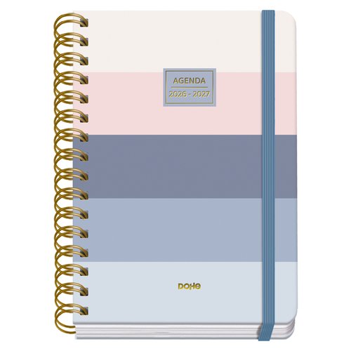 DOHE Agenda Escolar Premium Wire-O A5 2026-27 con Goma Donna DOHE Agenda Escolar Premium Wire-O A5 2026-27 con Goma Donna