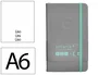Antartik Cuaderno Tapa Dura A6 100 Hojas Lisas Gris y Turquesa 80gr FSC