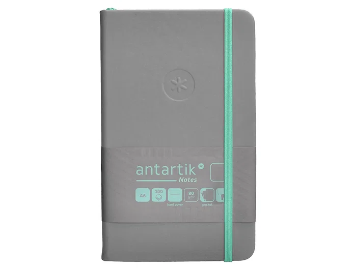 Antartik Cuaderno Tapa Dura A6 100 Hojas Lisas Gris y Turquesa 80gr FSC Antartik Cuaderno Tapa Dura A6 100 Hojas Lisas Gris y Turquesa 80gr FSC
