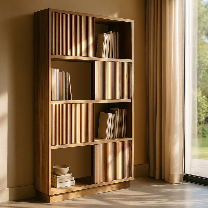 Mueble Auxiliar Natural Madera de Teca 100 X 35 X 168 cm Mueble Auxiliar Natural Madera de Teca 100 X 35 X 168 cm