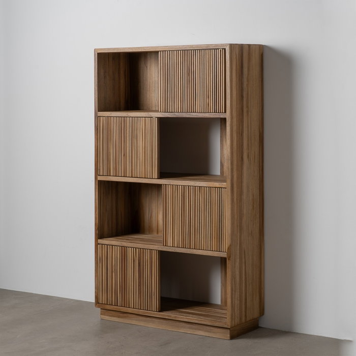 Mueble Auxiliar Natural Madera de Teca 100 X 35 X 168 cm Mueble Auxiliar Natural Madera de Teca 100 X 35 X 168 cm