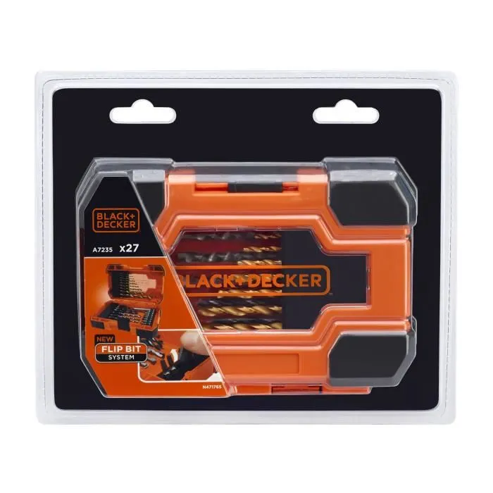 Set de brocas y puntas Black & Decker A7235-XJ Plástico 27 Piezas