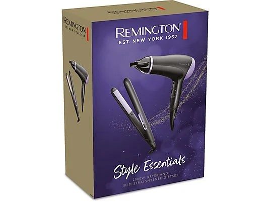Remington Set de plancha de pelo y secador de pelo Essentials de 2000W