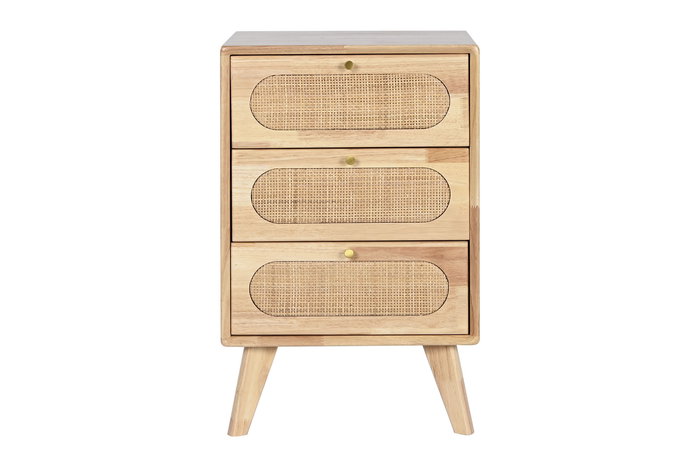 DKD Home Decor Cajonera Scandi Natural 3 Cajones 30 x 63 x 40 cm
