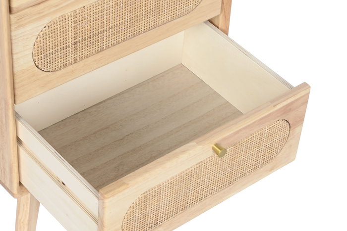 DKD Home Decor Cajonera Scandi Natural 3 Cajones 30 x 63 x 40 cm