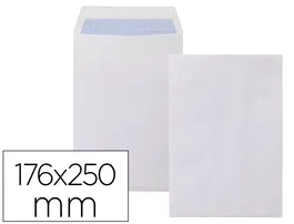 Liderpapel Bolsa N.15 Blanco B5 176x250 mm Tira de Silicona Caja 500 Unidades