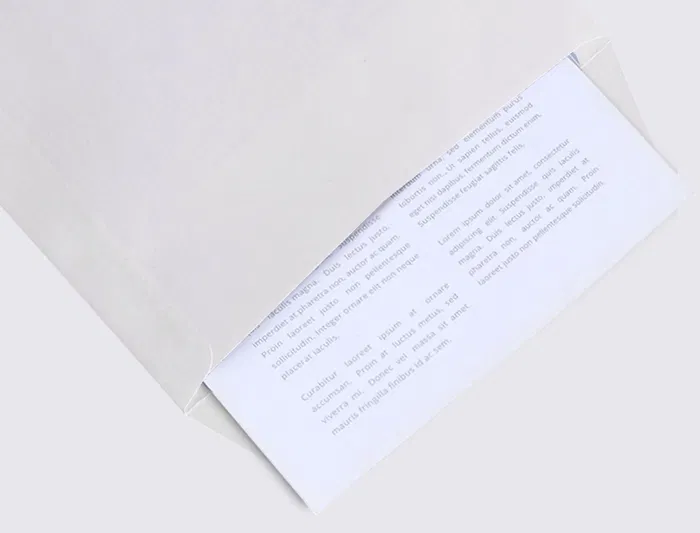 Liderpapel Bolsa N.15 Blanco B5 176x250 mm Tira de Silicona Caja 500 Unidades