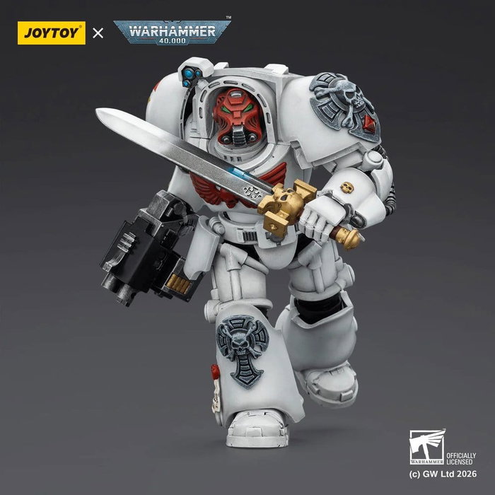 Joy Toy (CN) Warhammer 40,000 Figura White Scars Terminator 1 con Power Sword y Storm Bolter 14 cm