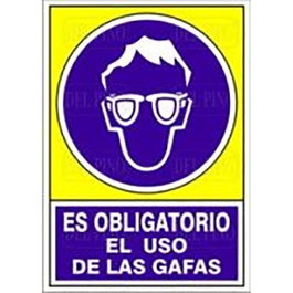 DUVER Señal Obligatorio Uso Gafas 420x297 mm Plast. 610