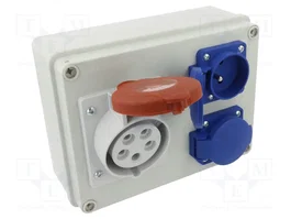 PAWBOL Cuadro de distribución IP44 ABS Rosca PG16