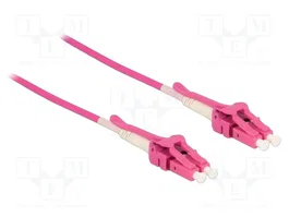 DeLOCK 85135 Cable de fibra óptica LC a LC Multimode OM4 Uniboot 5 m Rosa