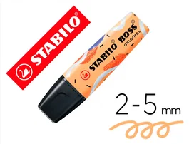 Stabilo Rotulador Boss Original Pastel by Ju Schnee Fluorescente Naranja Pálido 2/5 mm Tinta Base Acuosa Antisecado